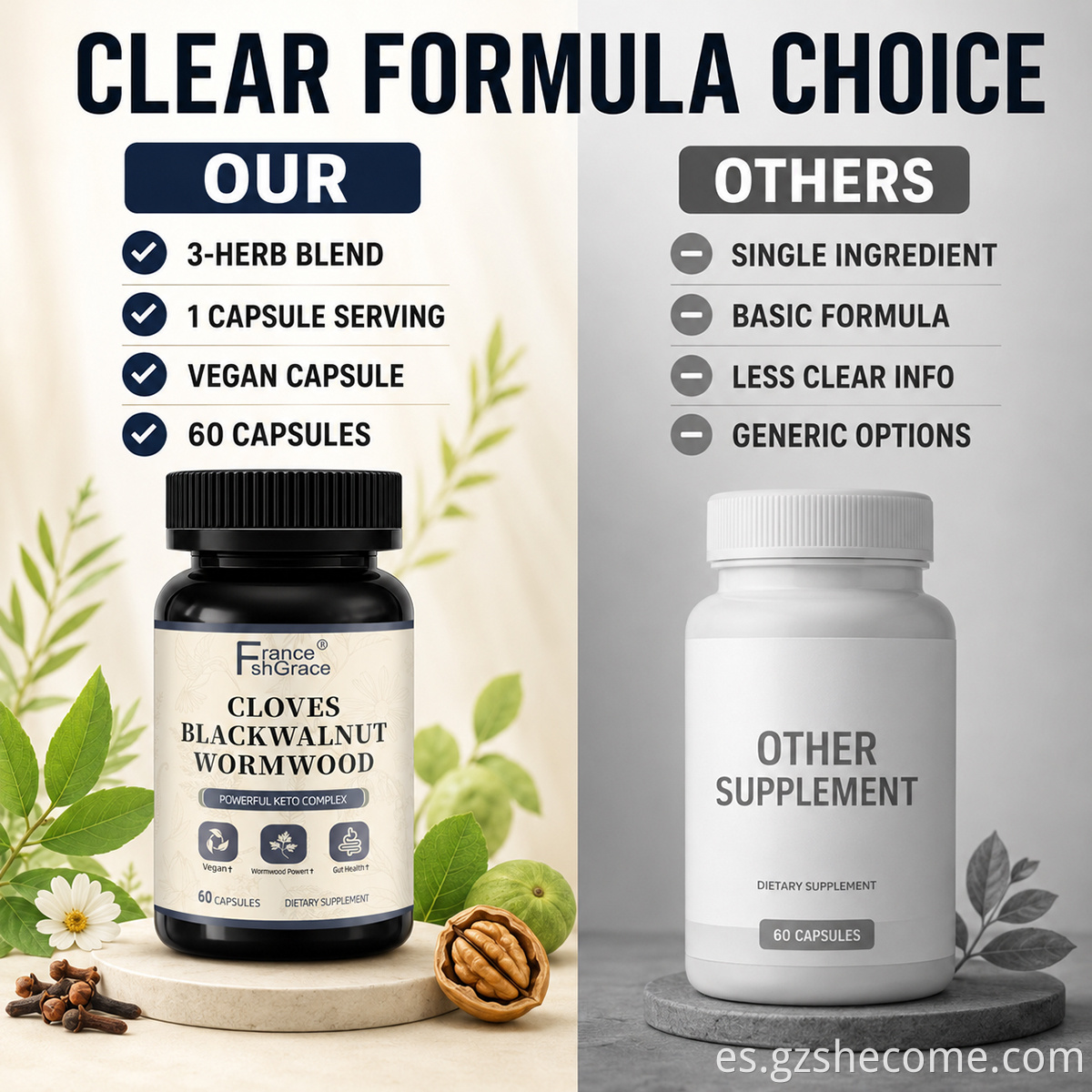 Cloves Black Walnut Wormwood Capsules8